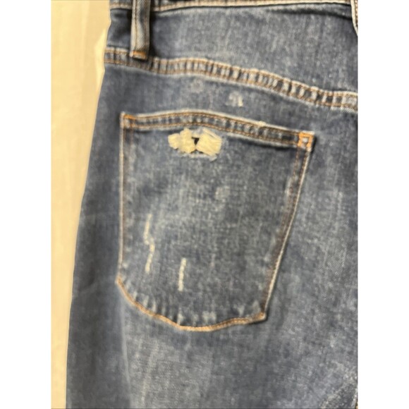 Point Sur Denim High-Rise Boyfriend Jean Raw Hem Dark Wash Size 29 - Picture 8 of 9